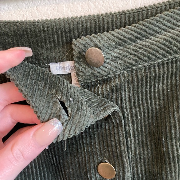 Dark green corduroy skirt - Picture 3 of 5
